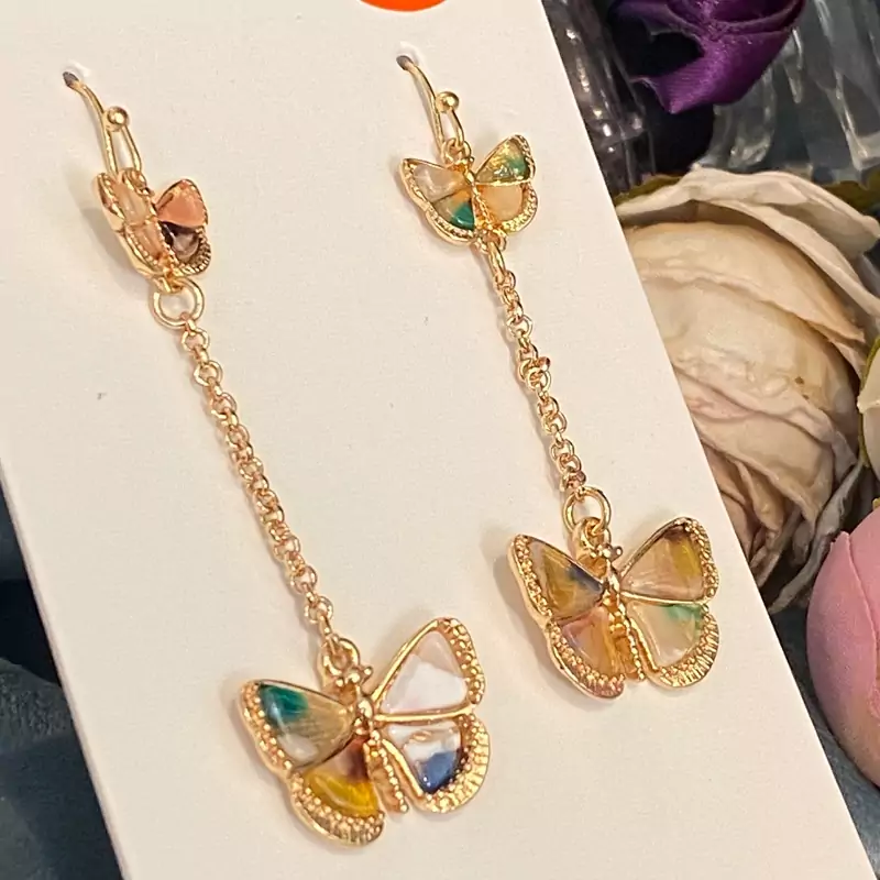 گوشواره مدل پروانه مجلسی گوشواره دخترانه خاص برای کادو تولد