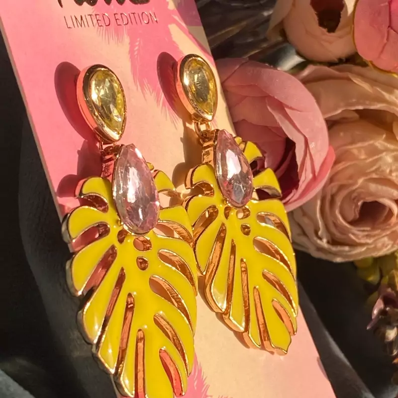 گوشواره برگ انجیری  زنانه  گوشواره زنانه برای کادو تولد