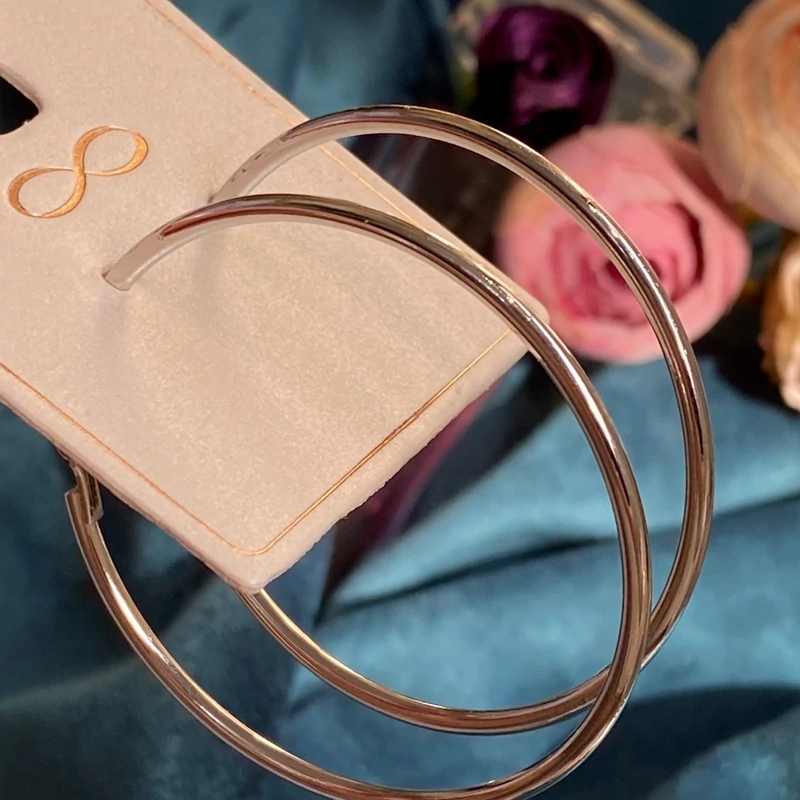 خرید گوشواره حلقه ای نقره ای دخترانه